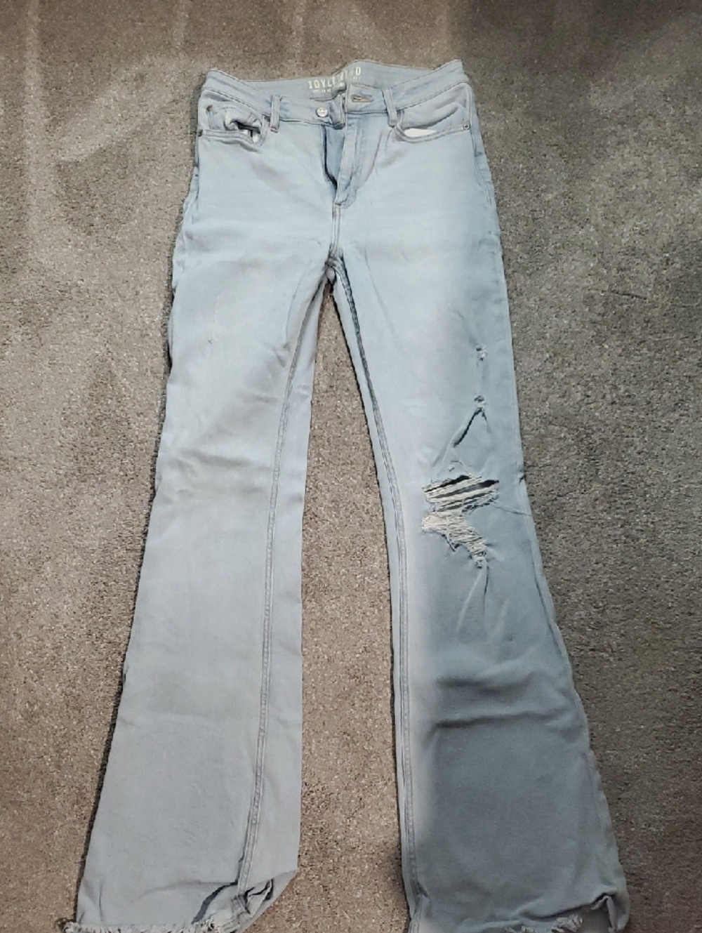 Idyllwind Light Blue Distressed Flare Jeans